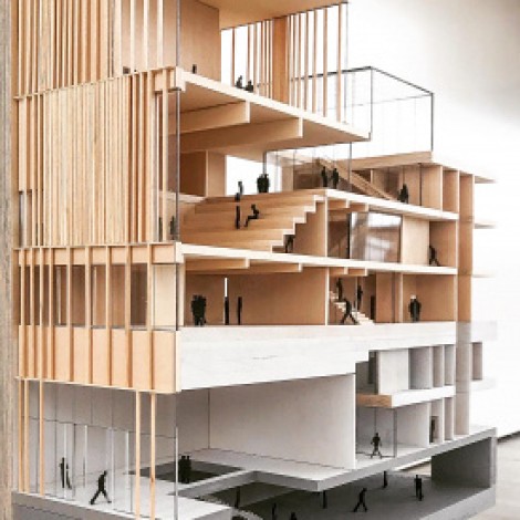 architecture model of center building