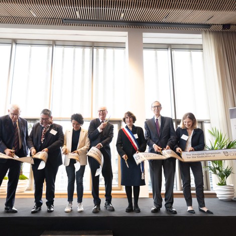 Ribbon-cutting at the John W. Boyer Center in Paris